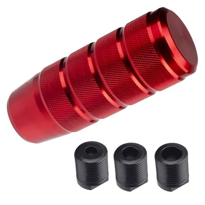 ecocstm Car Shifter Knob, Aluminum Gear Shift Style Knobs, Car Accessories 3.74" Red Shift Knob with 3 Threaded Adapters M8 M10 M12 x 1.25 Fit Universal Manual Transmission, Automotive, Trucks - color: Red
