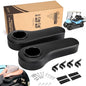10L0L Golf Cart Rear Seat Kit Arm Rest Set with Cup Holder for Yamaha EZGO Club Car Golf Cart UV-Proof Coating Long Lasting, No Drilling Kits Include - color: Black