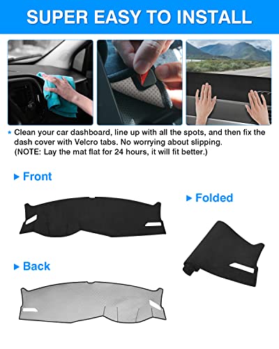 Autorder Dashboard Cover Mat for 2019-2025 2026 Volkswagen Jetta Accessories Dash Cover Flannel Dash Mat Sunshade Glare UV Rays Protector - size: For Volkswagen Jetta 2019-2026
