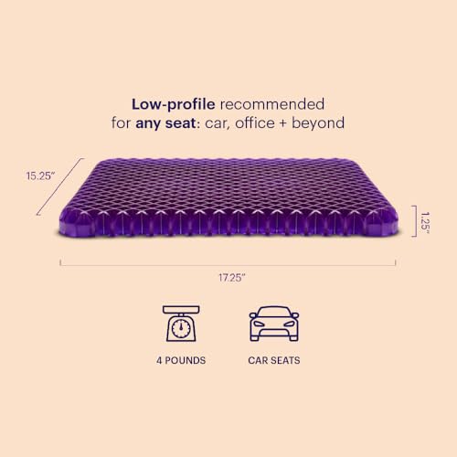 Purple Simply Seat Cushion | Pressure Reducing Grid Designed for Ultimate Comfort | Designed for Cars and Travel | Made in The USA - size: Simply