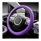 Car Steering Wheel Cover, 13 to 14 Inches Non-Slip Soft Silicone Steering Wheel Protector, Stretchable Elastic Steering Wheel Cover Fits Most Cars for Men and Women (Dark Purple) - color: Dark Purple