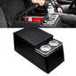 Black Universal Truck Seat/Bench Organizer with Cup Holders, Armrest, and Padded Top Lid - Ideal for Business and Storage - 124810 Contractor Console