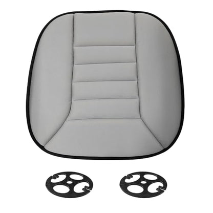 Car Seat Cushion Pad, Memory Foam Automotive Butt Cushion with Non-Slip Silicone Bottom, Breathable Driver Seat Protector for Vehicle, Home and Office Chairs (Grey) - color: Grey