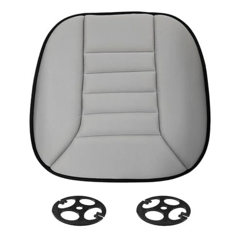 Car Seat Cushion Pad, Memory Foam Automotive Butt Cushion with Non-Slip Silicone Bottom, Breathable Driver Seat Protector for Vehicle, Home and Office Chairs (Grey) - color: Grey