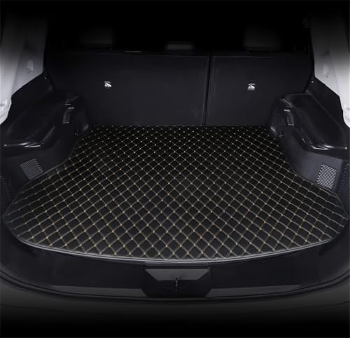 Custom Making Trunk Mats Cargo Mats Fit for 99.9% Sedan SUV All Weather Protection Leather Liners Trunk Mat Cargo Liners (Black Gold) - color: black gold