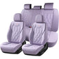 Huidasource Leather Car Seat Covers Full Set, Full Coverage Universal Fit for Most Cars SUVs Trucks, Easy Install with Velcro, Airbag Compatible, Retains Seat Functions & Cupholders, Purple - color: FS: Purple, size: Full Set