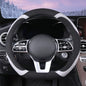 Soft D Shape Steering Wheel Cover, Warm Steering Wheel Cover Fashion Universal 15 inch, Gray