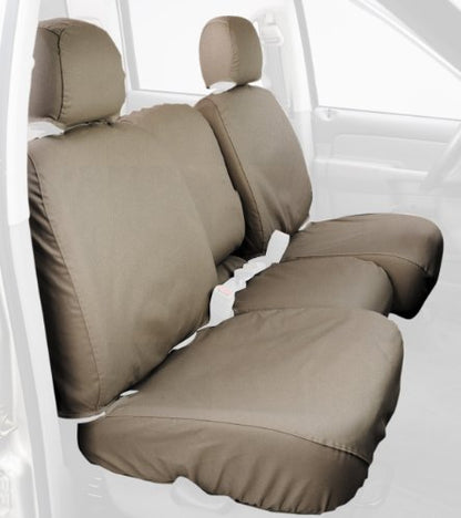 Covercraft Custom-Fit Rear- Third Seat Bench SeatSaver Seat Covers - Polycotton Fabric, Taupe - color: Taupe
