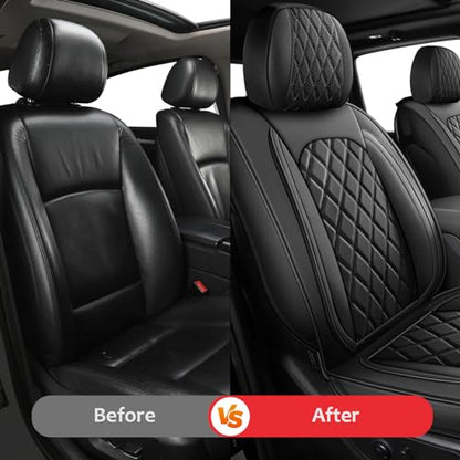MIROZO Truck Seat Covers Full Set for Ram, Waterproof Ram 1500 Seat Cover Leather Seat Cover Compatible with 2009-2026 Ram 1500/2500/3500 Crew Quad Cab Pickup with Split Curved Bench 40/60,Black - color: Black, size: FullSet（Curved Back）