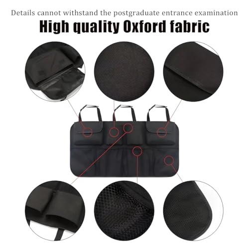 Car Trunk Organizer, Space Saving Vehicle Backseat Hanging with 8 Large Pockets, Automotive Interior Cargo Organization Storage Bag Accessories, Universal for SUV, Truck, Van