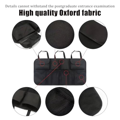 Car Trunk Organizer, Space Saving Vehicle Backseat Hanging with 8 Large Pockets, Automotive Interior Cargo Organization Storage Bag Accessories, Universal for SUV, Truck, Van