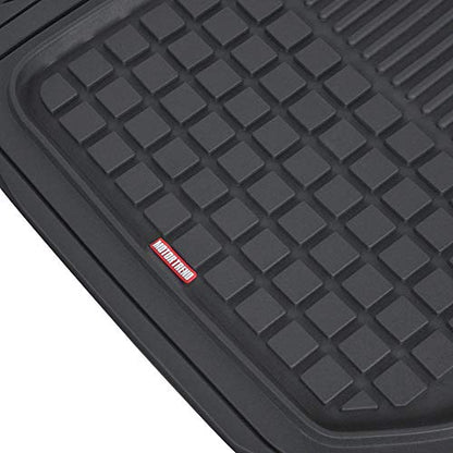 Motor Trend Flextough Semi-Custom Fit Car Floor Mats for Coupe Sedan Van SUV & Truck - Odorless Heavy Duty Rubber Floor Liners 4 Pieces Set - Trimmable (Black) (MT180)