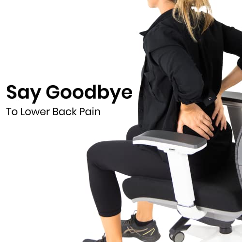 Vive Cooling Lumbar Support Pillow for Chair & Car - Back Pressure Relief Seat Cushion for Office or Gaming - Soft Memory Foam Bolster Helpful for Sciatica, Pregnancy, Elderly, Truckers, Desk Jobs