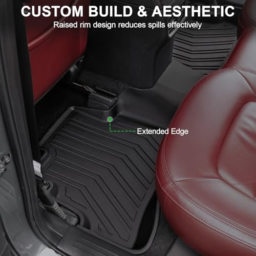 Floor Mats for 2017-2025 Mazda CX-5, TPE All Weather Durable Floor Liners Door Sill Guards for Mazda CX5 Accessories
