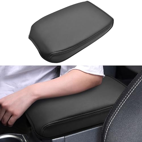 Center Console Cover Compatible with Toyota Tacoma 2016-2023 Accessories, Microfiber PU Leather Armrest Box Lid Protector Cover for Toyota Tacoma Accessories (Black) - size: Fit for Toyota Tacoma 2016-2023