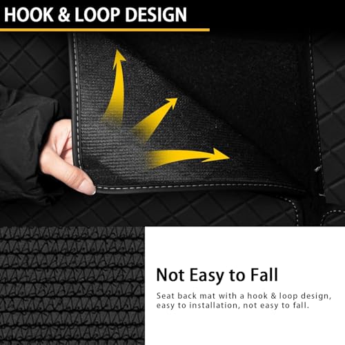 Cargo Mat & Backrest Mat Fit for 2022-2026 Infiniti QX60 - Leather Trunk Liner Back Seat Cover Protector - All Weather Protection PU Leather Cargo Liner and Backrest Mat QX60 Accessories
