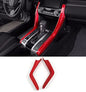 Car Accessories Fit for Honda Civic 10th Gen 2016 2017 2018 2019 2020 2021 Interior Side Gear Shift Panel Strips Cover Trim Decals (Red) ABS 2 PCS - color: Red