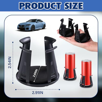 2PCS Cup Holder Inserts for Car, Adjustable Automotive Cups Holders Expander Accessories for Sedan,Truck, SUV (Black)