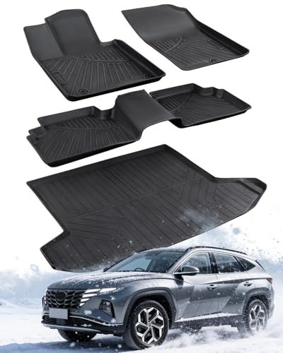 Floor Mats & Cargo Liner for 2022-2025 2026 Hyundai Tucson (Gas Models Only).All-Weather TPE Floor Liners Full Set,Custom Fit for SE SEL Limited XRT,Not for Hybrid or PHEV