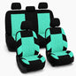 FH Group Full Set Premium Cloth Car Seat Covers - Universal Fit, Low Back Front Seat Covers, Airbag Compatible, Split Bench Rear Seat, Washable Seat Cover for SUV, Sedan, Mint
