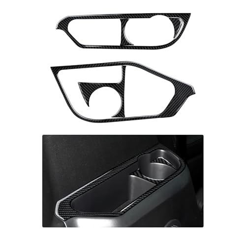 Car Third Cup Holder Sticker Carbon Fiber Decal Interior Trim Cover for Ford Explorer Sport 2010-2019 Accessories - color: Third Cup Holder