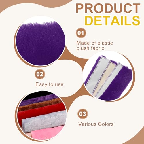 PATIKIL Car Seat Belt Cover Pad, (Purple) (2 Pcs), Soft Fluffy Seatbelt Cushion Shoulder Strap Covers, Suit for - Bag/Auto/Car Accessories - color: Purple