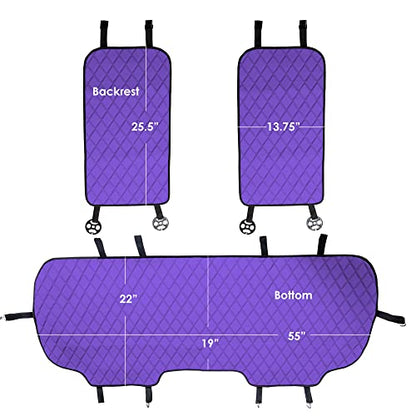 FH Group Car Seat Cover Cushion - Cars Trucks SUV, Neosupreme Car Seat Cushions, Waterproof Car Seat Cover Cushion, Universal Fit Car Seat Protector Rear Set Purple - color: Purple, style: Rear Bench