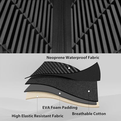 CAR PASS Waterproof Car Seat Covers Front Seats Covers Neoprene Wetsuit, All-Weather Non-Slip Durable,Universal Fit for SUV Sedans Trucks Vans Automotive,Armrest Airbag Compatible,Emboss 2 Black Green - color: Black and Green, size: Two Front