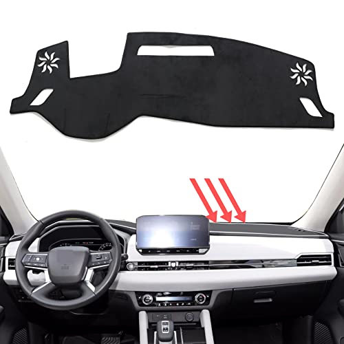 smabee Car Dash Cover Mat for Mitsubishi Outlander PHEV 2026 2025 2024 2023 (with HUD) Dashboard Cover Flannel Material Sun Shade Pad Car Sunscreen Pad Sun Protection Pad 2025 Outlander Accessories