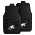FANMATS 8771 Philadelphia Eagles 2-Piece Heavy Duty Vinyl Car Mat Set, Front Row Floor Mats, All Weather Protection, Universal Fit, Deep Resevoir Design