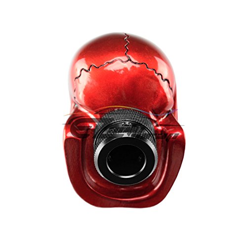 EZAUTO WRAP Red Universal Manual Wicked Skull Head Gear Stick Car Shift Knob Shifter Halloween - color: Red