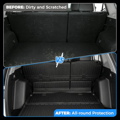 Cargo Mat Fit for Honda CR-V & CR-V Hybrid 2023–2026, Upper Deck Trunk Liner with Back Seat Backrest Mats, All-Weather Cargo Floor Protector, Fit for Honda CRV Accessories - size: Fit for Honda CR-V