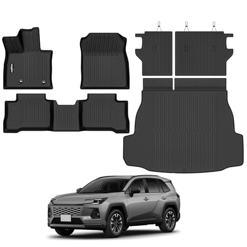 Floor Mats for Toyota RAV4 Hybrid 2026(Not for Phev), Trunk Mat and Backrest Mat All Weather TPE Protector for Toyota RAV4 Accessories(Not for Cargo Area with subwoofer) - size: 71)RAV4 Hybrid|2026
