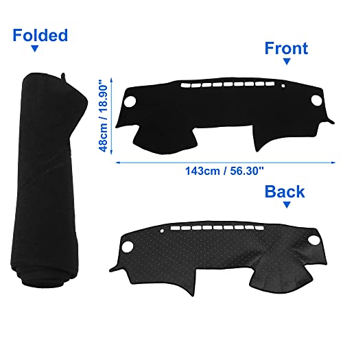 X AUTOHAUX Dashboard Covers for Acura TL 2004-2008 Dash Cover Mat Non-Slip Pad Protector Carpet