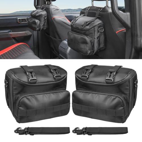Multifunctional Headrest Organizer Storage Bag Compatible With For Ford Bronco Jeep Wrangler YJ TJ LJ JK JL Gladiator JT UTV ATV Motorcycle Pole Bags Storage Pouch Organizer Tools Bag
