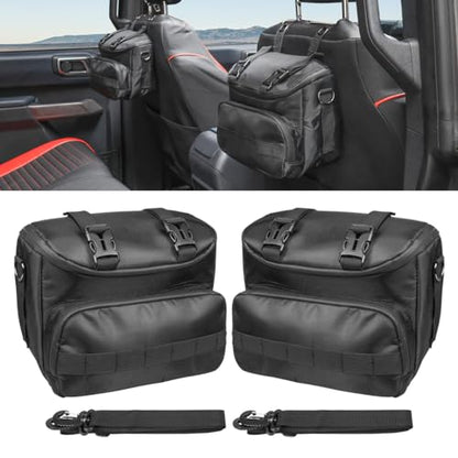 Multifunctional Headrest Organizer Storage Bag Compatible With For Ford Bronco Jeep Wrangler YJ TJ LJ JK JL Gladiator JT UTV ATV Motorcycle Pole Bags Storage Pouch Organizer Tools Bag