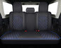 Jeep Wrangler JK JL4-Door Back Seat Covers Custom Fit 2007-2026 Unlimited Rubicon 392 Sahara Willys Sport High Altitude 4X4 Truck Pickup Waterproof Leather(Rear Seat/Black-Blue) - color: Rear Seat/BLACK-Blue