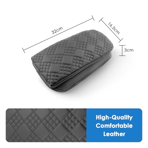 2019-2026 XC40 Center Console Cover for Volvo XC40 (Core/Plus/Ultra/Ultimate/Momentum/R-Design/Inscription), Cushion &Comfy Leather Armrest Cover 2023 2024 2025 XC40 Accessories (Padded)