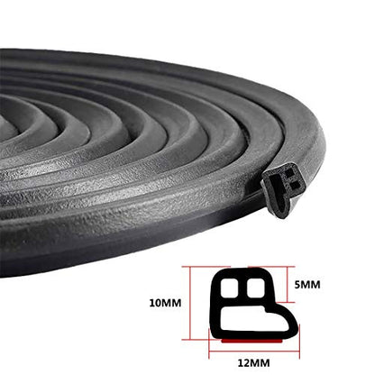 Universal Car Weather Stripping, Self-Adhesive Auto Door Rubber Seal Strip, Engine & Window Noise Insulation (47/100" x 2/5" x 33 Feet) - size: 33 Feet Long