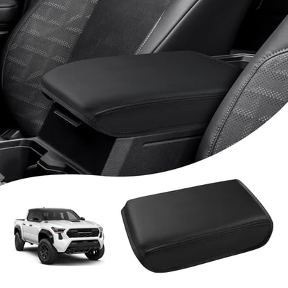 Autorder Center Console Cover for 2024 2025 2026 Toyota Tacoma Accessories Armrest Cover Anti-Scratch Middle Console Pad Leather Armrest Protector - size: 24-26 Tacoma Armrest Cover