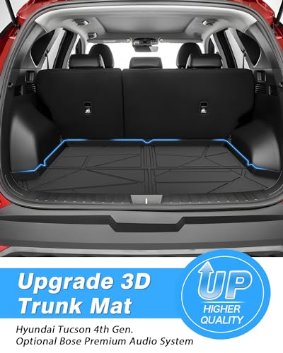 Powerty Cargo Mat for Hyundai Tucson 2022-2025 2026 Accessories Cargo Liner with Optional Bose Premium Audio System Only Rear Trunk Mat Behind The 2nd Row Seats(Include Hybrid) - size: Cargo Mat｜For｜22-26｜Hyundai Tucson