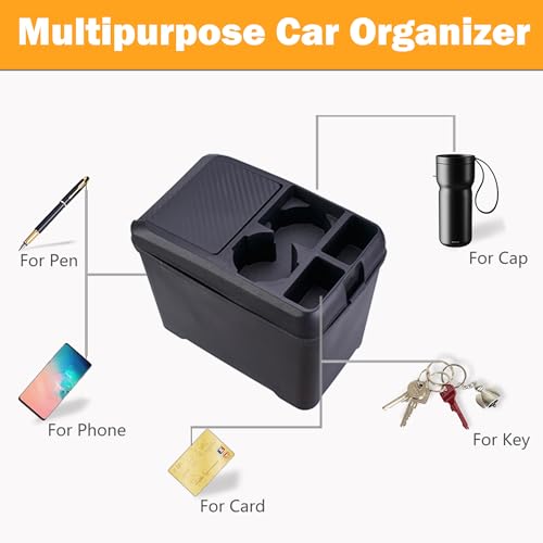 Car Trash Can Bin Waste Container Multi-Function Storage Box Car Cup Holder Car Organizer