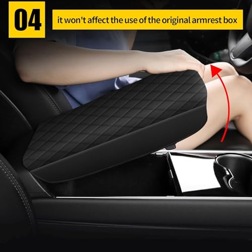 AOMSAZTO Console Covers for 2016-2025 Chevrolet Malibu Armrest Pad for Chevrolet Malibu Black - size: 2016-2025 Malibu