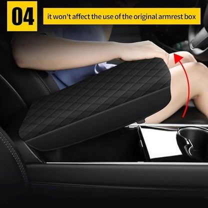AOMSAZTO Console Covers for 2016-2025 Chevrolet Malibu Armrest Pad for Chevrolet Malibu Black - size: 2016-2025 Malibu