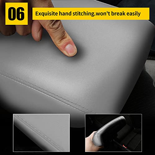 AOMSAZTO Light Gray Console Covers for 2015-2019 Hyundai Sonata Armrest Covers for Hyundai Sonata - color: gray
