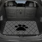 Universal Car Trunk Mat 29" x 39", Black Dog Paw Print All Weather Trunk Protection Cargo Liner, Durable Cargo Mat Rear Trunk Liner, Stylish Vehicle Interior Accessories Suitable for Most Car Models - color: Black Dog Paw Print