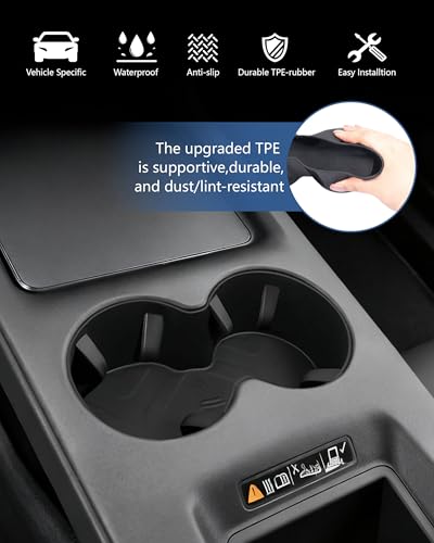 Cup Holder Inserts Compatible with Honda Prologue EV/Acura ZDX 2026 2025 2024, Non-Slip TPE Center Console Cup Holder Protector Organizer for Prologue EV/ZDX Interior Accessories - size: For 2024-2026 Prologue EV/Acura ZDX