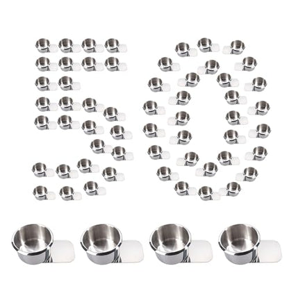 GSE Games & Sports Expert Stainless Steel Cup Holder, Drop-in Cup Holder for Casino Poker Tables, Work Desks, Boats, RVs, Cards & Trucks (Slide Under) - color: Small, style: 50-Pack