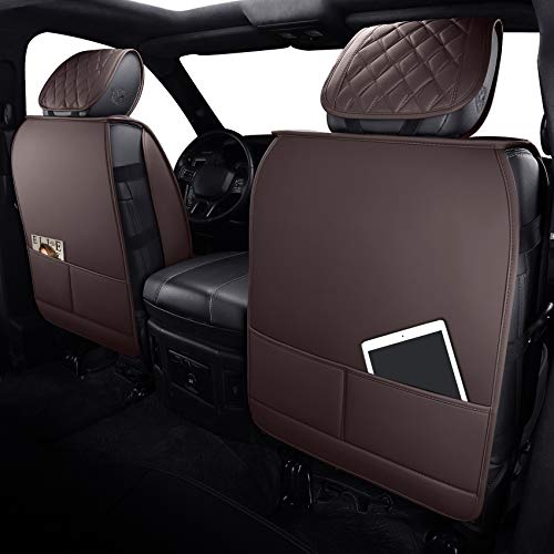 Aierxuan Seat Covers for Dodge Ram Custom Fit 2009-2026 1500 2500 3500 Truck Pickup Crew Quad Regular Cab Waterproof Leather Airbag Compatible Cushion(2 PCS Front/Brown) - color: 2 PCS Front/Brown