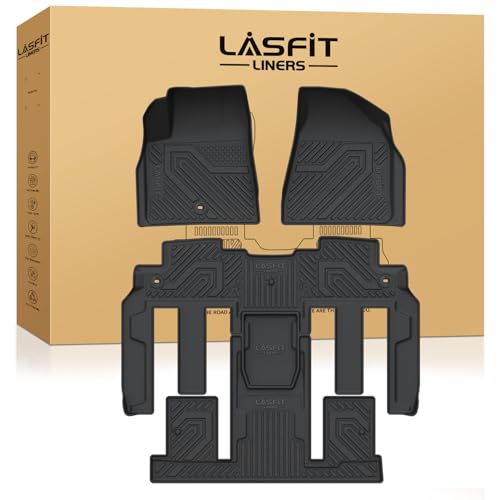 LASFIT Floor Mats for Chevy Traverse 2009-2017(Only 7 Seat)/Buick Enclave 2008-2017(Only 7 Seat)/Saturn Outlook 2008-2010(Only 7 Seat)/GMC Acadia 2007-2016 & Acadia Limited 2017(Only 7 Seat) - size: Floor Mats for Traverse/Enclave/Acadia 2009-2017